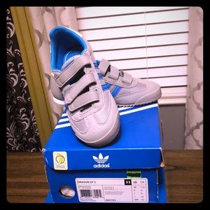 Grey and Blue Children’s Adidas